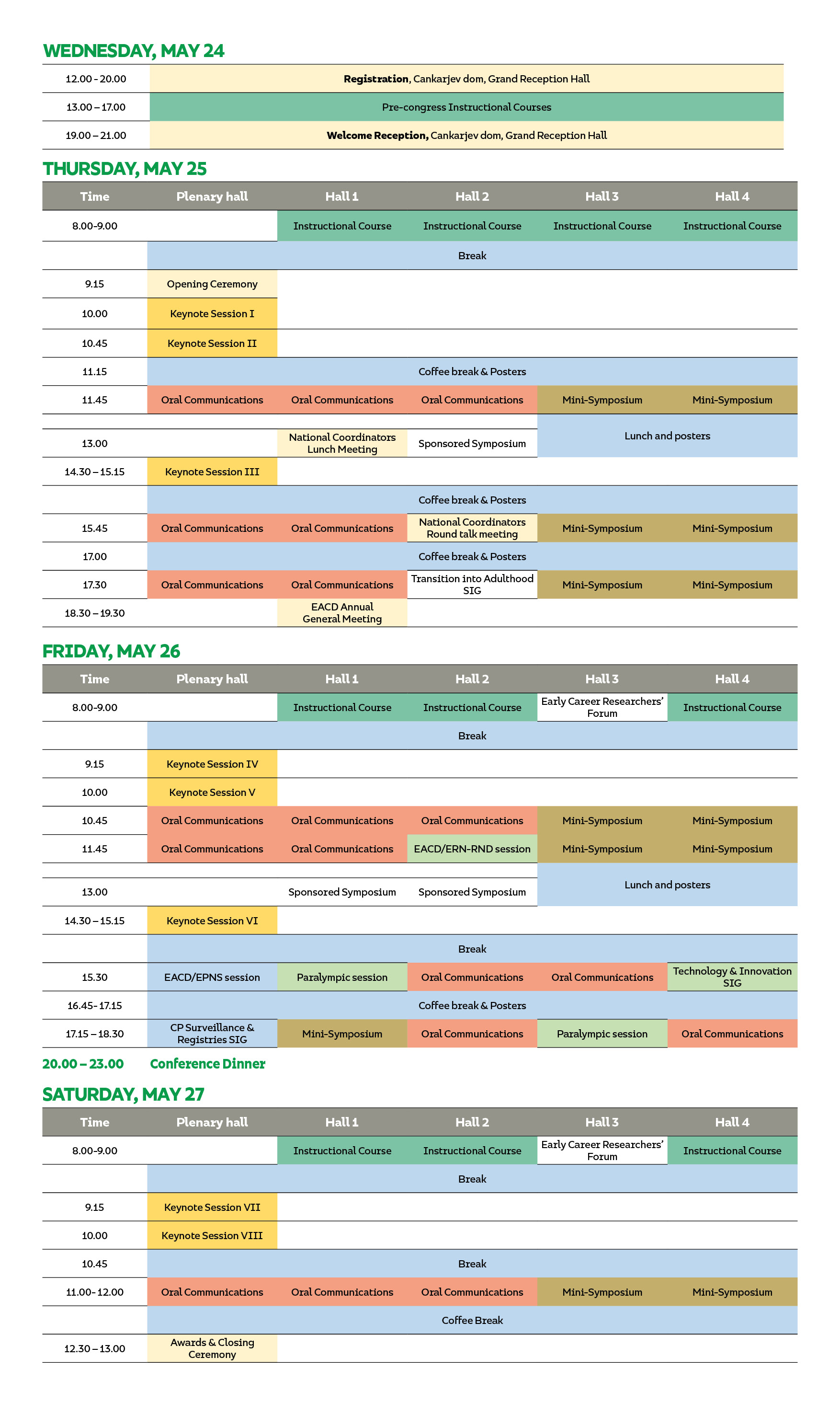 EACD 2023, programme